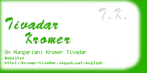 tivadar kromer business card